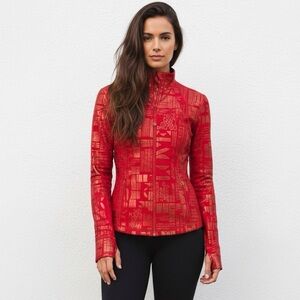 Lululemon Define Jacket 20YR Manifesto Foil Dark Red in Size 10 Limited Edition